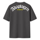 Camiseta Oversized Masculina Cinza Chumbo Holográfica