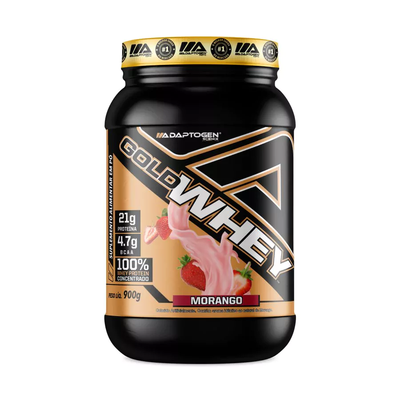 Gold Whey Pote Morango 900G