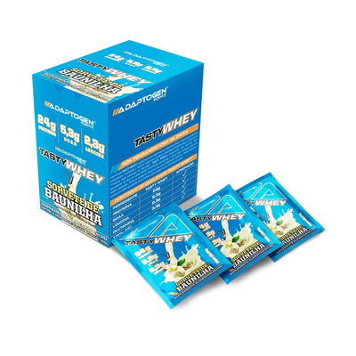Tasty Whey 3w Gourmet Pack com 12 sachês de 34g Baunilha