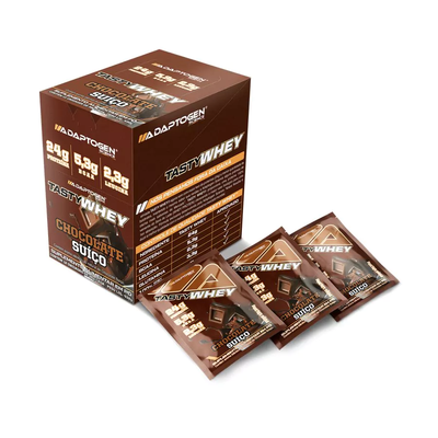 Tasty Whey 3w Gourmet Pack com 12 sachês de 36g Chocolate