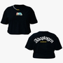 Cropped Oversized Holografico Preto