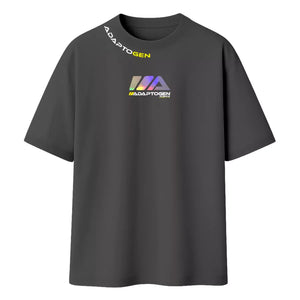 Camiseta Oversized Masculina Cinza Chumbo Holográfica