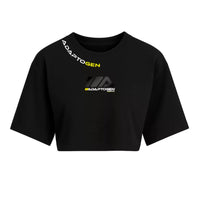 Cropped Oversized Preto Holográfica Preta
