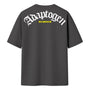 Camiseta Oversized Masculina Cinza Chumbo Holográfica