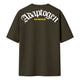 Camiseta Oversized Masculina Marrom Holográfica Prata